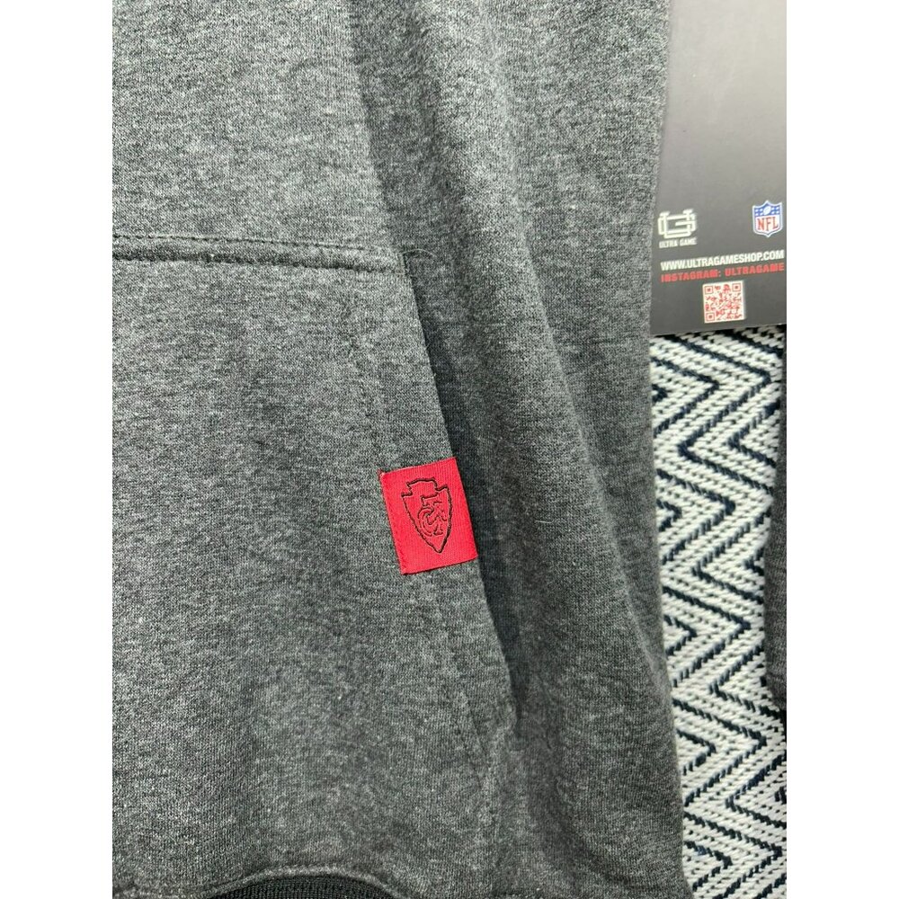 Kansas City Chiefs Gray Hoodie Red Accents Official NFL Team Apparel M Sweatshir - Picture 6 of 8